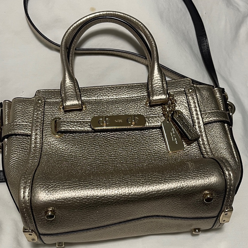 Coach Metallic Gold Satchel Bag